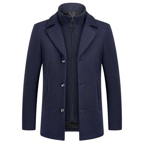 Cappotto da uomo in lana, spesso, invernale, caldo