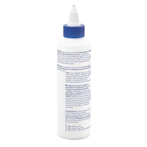 Virbac - Headset-Reinigungslösung für Hunde und Katzen Epiotic 125 ml