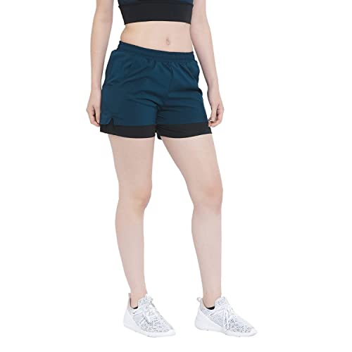 Image of CHKOKKO Gym Shorts for Women Workout Sports Running Quick Dry Fit Double Layer Inner Compression with Pockets Breathable Lightweight Wear