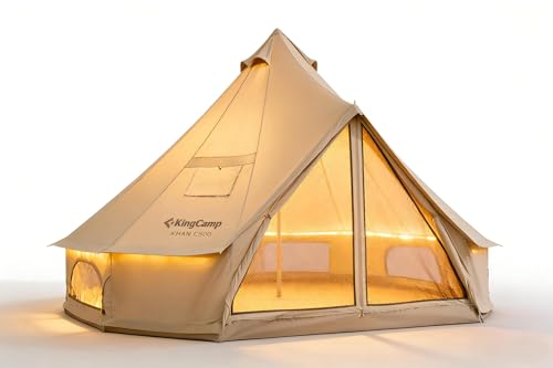 KingCamp Zelt 4-6 Personen Camping Zelt 4m Glockenzelt...