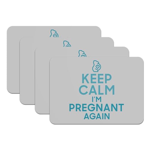 Lot de sets de table future maman en caoutchouc gris, cadeau de grossesse idéal