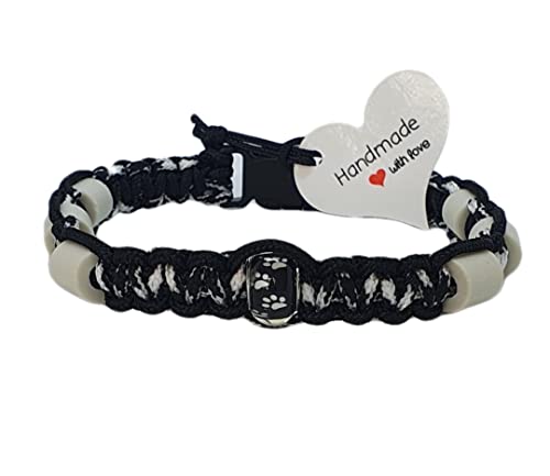 EM Keramik Halsband/EM Keramik Band für kleine Hunde - Zebra/schwarz-weiß