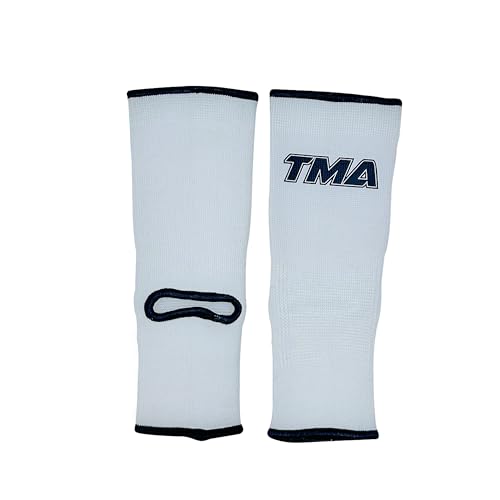 TMA Muay Thai/Kick Boxing Ankle Support Guard (White, S)