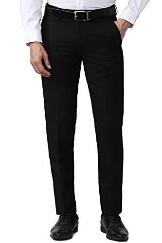 Image of Van Heusen Men's Fashion Formal Mid Rise Slim Fit Premium Formal Trousers | Superior Comfort | Auto-Flex Waist Band | Soft Touch
