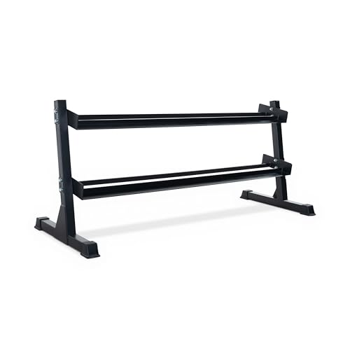 Image of CAP 2-Tier & 3-Tier Dumbbell Rack for Home Gym, Heavy-Duty Steel Weight Storage Rack for Hex Dumbbells, Holds 5-35lb 5-50lb 5-75lb Dumbbell Pairs, Multiple Sizes & Capacities