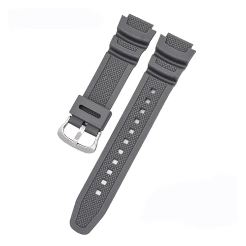 [SLFJEYTX] AQ-S810W SGW-400H W-800H AE-1000W F-108WH W215 MRW-200H AEQ-110W �o���h�u���X���b�g�p 18mm��p�E�H�b�`�X�g���b�v 1��(Gray-silver buckle)