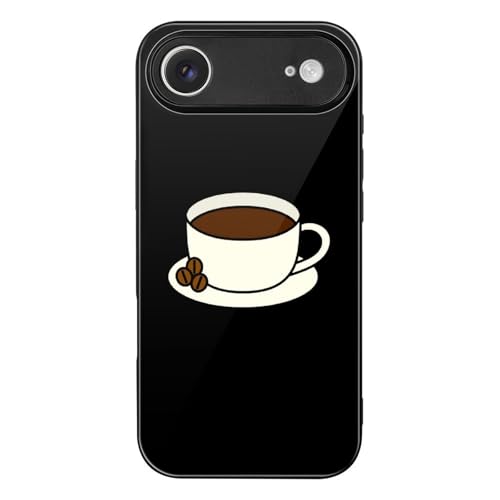 Iphone17用ケース コーヒーとコーヒー豆 アイフォン 17 Air用 カバー 強化ガラス スマホケース おしゃれ 人気 個性 創意 キャラクター 携帯ケース 耐衝撃 ワイヤレス充電対応