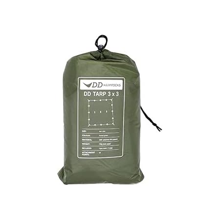 Abri Extérieur Multicam Bâche DD Tarp 3.5x3.5m - Camouflage Multicam - Imperméable 3000mm - Pour Camping, Hamac, Abri Dd Tarp 3 5x3 5