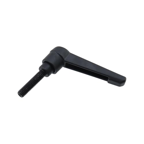 Image of 4 Black M6 x 25mm / 0.24 inch x 0.98 inch Adjustable Clamping Lever Handles, L-shaped External thread Locking Wrench Screw for Machinery and Industry Equipment, with 1 Pcs 4mm / 0.16in Allen wrench