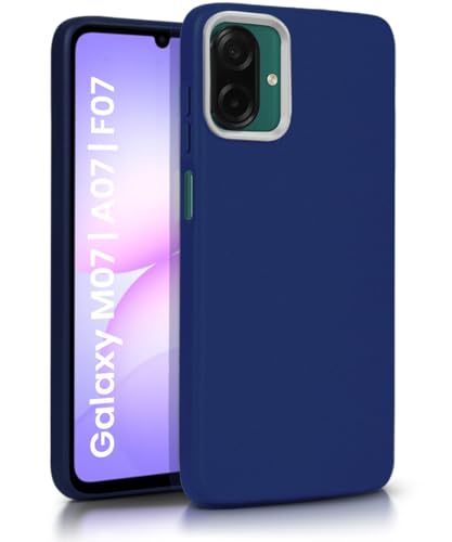 Image of WOW IMAGINE Back Cover for Samsung Galaxy M17e 5G | F70e 5G | M07 | F07 | A07 | A07 5G | Ultra Slim Flexible Non-Slip Grip | Inner Fabric | Metal Camera Ring & Lightweight Soft Mobile Case - Blue