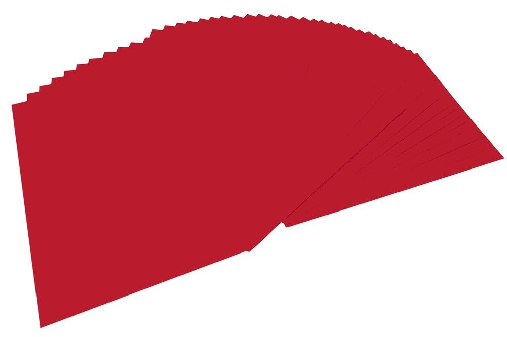 folia 614/50 18 Photo Card DIN A4 300 g/m² 50 Sheets Brick Red for Crafts and Creative Design of Cards, Window Pictures and Scrapbooking