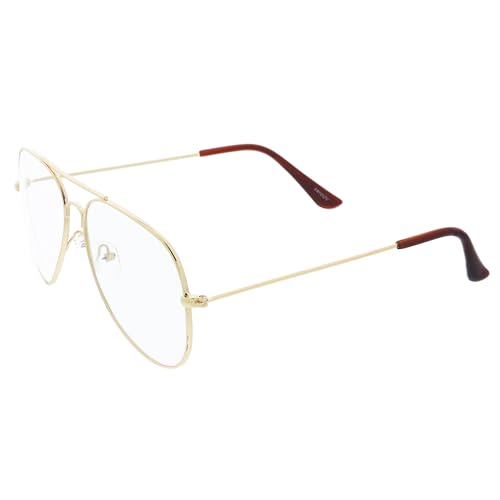 zeroUV Classic Aviator Glasses Women, Blue Light Glasses Men, Clear Aviator Glasses, Aviator Blue Light Glasses3