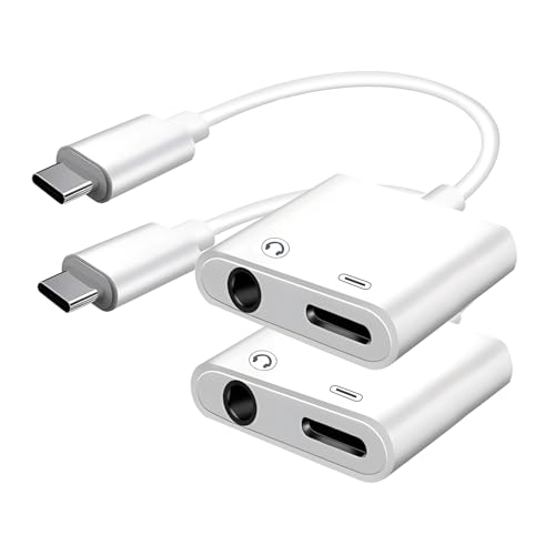 USB C to 3.5mm Jack Adapter with 60W Fast Charging, Type C Headphone Adapter Compatible with iPhone 16/15 Pro Max/15 Pro/15 Samsung Galaxy S24/S23/S22/S21 Ultra iPad Pro