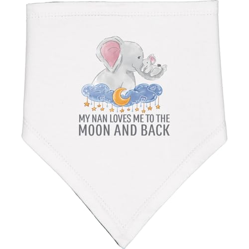 inktastic My Nan Loves Me Baby Bandana Bib