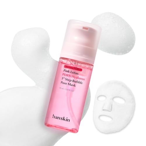 Image of Hanskin PDRN Micro Bubble Pore Mask, Pink Lotus PDRN Mask, 3.21 fl oz | 3-Second Foaming Formula, Micro Bubble Foam Mask, Pink Lotus PDRN, Pore Care, Sebum Control, 7-Layer Collagen, Hydrating