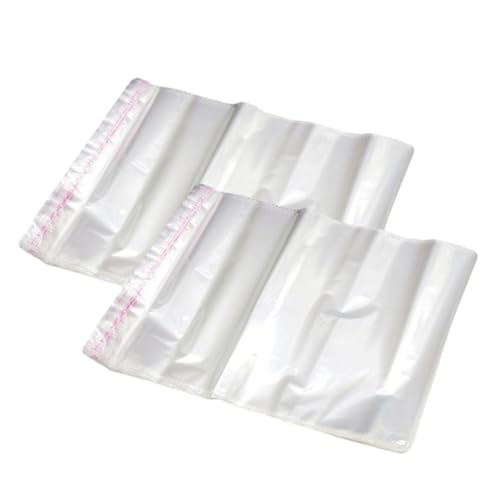 100pcs Self-adhesive Transparent Plastic Packing Bags for Clothes and Shoes Garment Storage Bags with Moisture Protection for Home Use