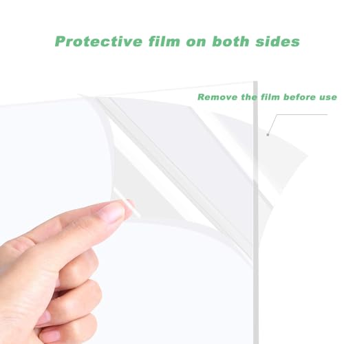 Image of 10 Pack Plexiglass Acrylic Sheets, Clear Plastic Sheet for Craft Projects, Picture Frames, Sign Blank, 5 inchx7 inch