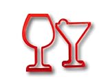 Wine and Margarita Glasses Cookie Cutter