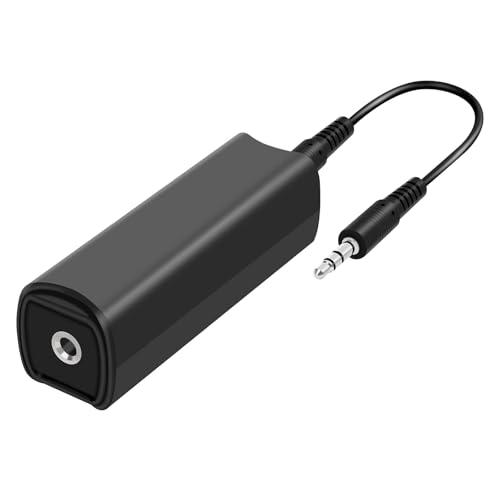 Powice Entstörfilter Klinke, Ground Loop Isolator, Entstörfilter Autoradio, 3,5 Klinke Filter mit 3,5 mm Audiokabel, Auto Radio Entstörer Noise Filter, Entstörfilter Klinke