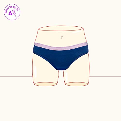 Thinx BTWN Period Underwear Tidal Wave Bikini Blue Purple Super Absorbency Tweens and Teens, 1 Count2