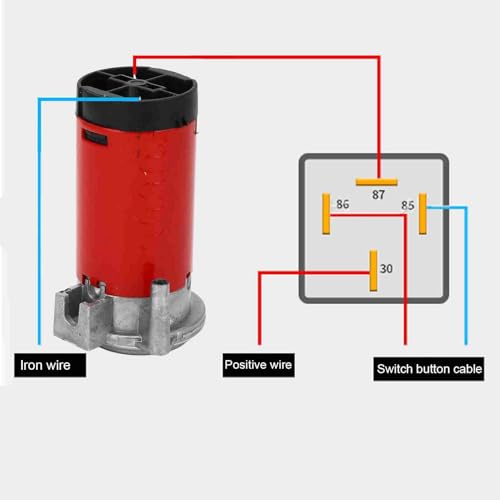 Compressore per clacson per auto, camion, barche, motori, compressore per clacson 12 V 105-115 dB Compressore per motore con pompa d'aria per clacson automatico