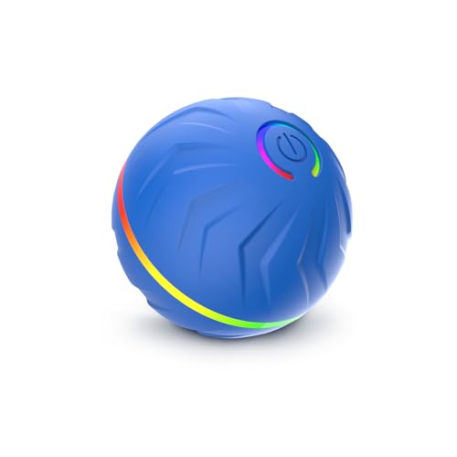Qripcynth Interactive Dog Toys/Cat Toys Interactive, Active Rolling Ball with Led Lights,Interactive Dog Toys for Small/Medium Dogs,Suitable for Cats and Dogs Pet Toys(65mm)
