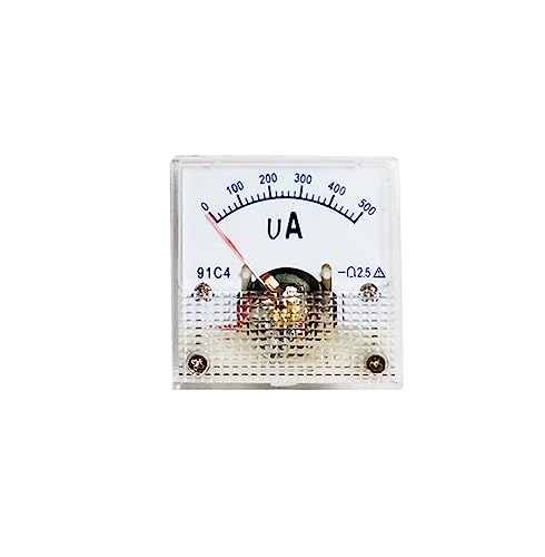 Microampèremètre DC 91C4-UA 500uA : Ampèremètre analogique mécanique de précision 45x45mm