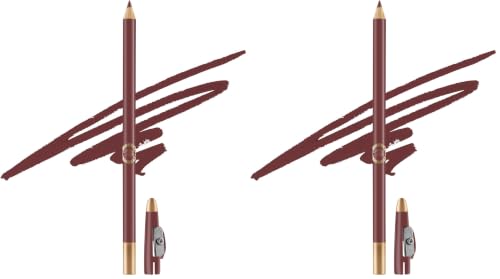 Image of Colors Queen Eye Liner & Lip Liner Pencil Enriched with Vitamin A & E | Bold & Matte Lip Liner, Highly Pigmented Lip Liner Pencil with Sharpener (07 - Walnut Brown) (Pack of 2)