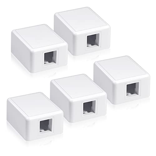 VCELINK RJ45 Surface Mount Box 1-Port (5-Pack)