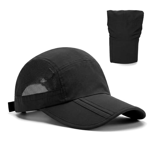 Folding Running Cap Men Quick Dry Mesh Sports Cap Adjustable Hats