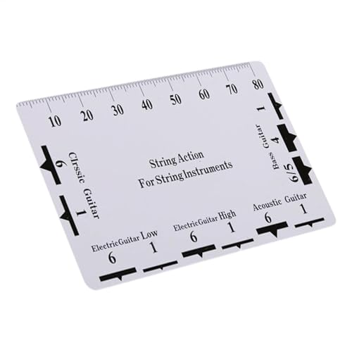 yupeuooe ギターアクションゲージ、文字列アクションゲージ,軽量の小さな弦の高さゲージ | 測定ツール、Luthier Repair Tool、Bassアクセサリー、男性向けのセットアップ用品