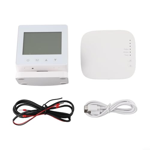 Termostato de caldera de pared, termostato digital con accesorio para SMARTLIFE para controlador de temperatura de pantalla táctil TUYA