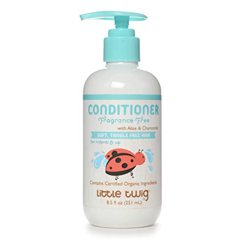 Little Twig All Natural, Hypoallergenic, Extra Mild Organic Baby Conditioning Detangler for Sensitive Skin, Unscented, 8.5 Fluid Oz
