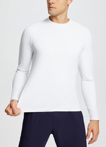 baleaf Men's Fleece Thermal Long Sleeve Shirt Cold Weather Workout Tops Moisture Wicking Running Shirt3