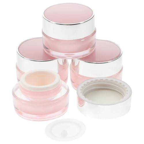 OHPHCALL 4 tarros de crema para el cuidado de la piel, botellas de crema para el cuidado de la piel, contenedor de cosméticos para mujeres, contenedor de loción al vacío, tarros de crema vacíos,