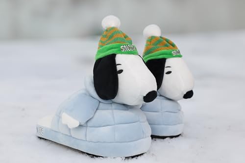 Ground Up Peanuts Ladies Snoopy Puffer 3D Slipper3