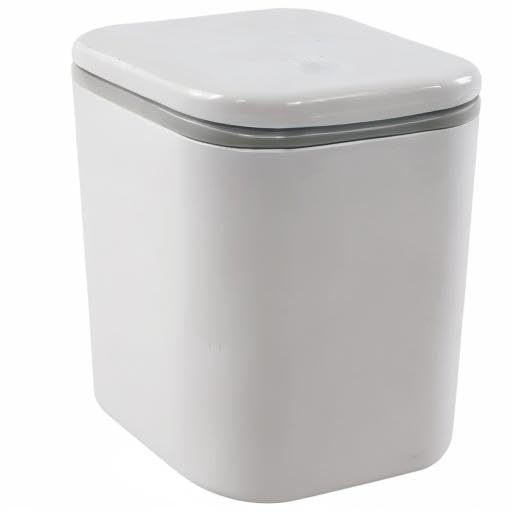 Miniatura 8 de Bote de basura de plástico de 2 L, mini bote de basura de escritorio de 0.5 galones, color gris