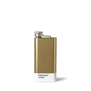 Pantone Hip Flask, Roestvrij Staal, Gold 10343 C