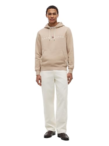 Image of Tommy Hilfiger Men's Medium Weight Fleece Hoodie Sweatshirt With Embroidered Logo, Also Available in Big & Tall