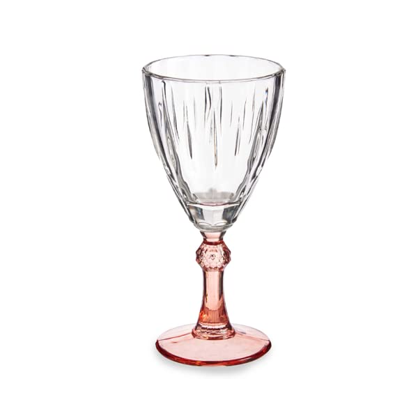Crystal Wine Glass 6 Pieces Set, 275 ml Capacity, Grapefruit