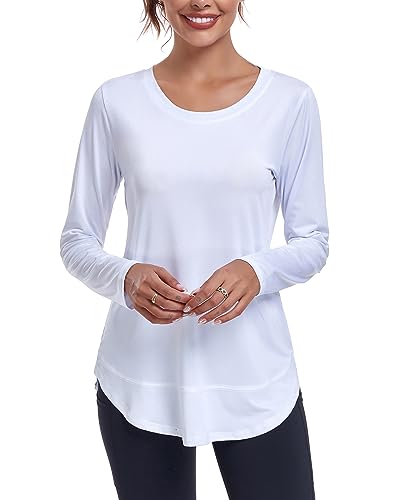 Deaviya Langarm Sportshirt für Damen, Laufshirt Langarm Locker,...