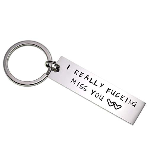 Jvvsci I Really Miss you,I Just Really Love You Keychain for Couples Friendship Accessory Key Chain (miss you)