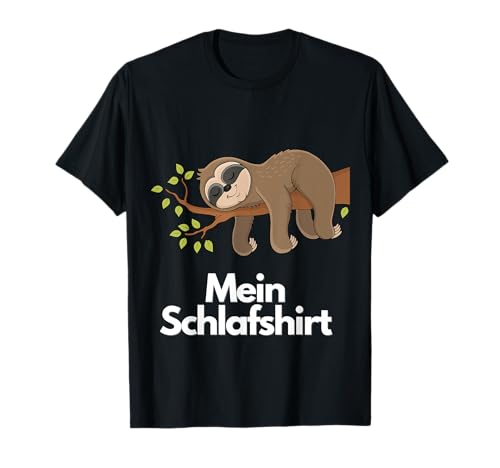 Pyjama Nachthemd Langschläfer Faultier Schlafanzug Schlafen T-Shirt