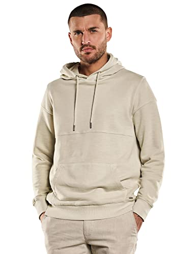 emilio adani Herren Sweatshirt mit Kapuze, 33015, Beige in Größe L Cover