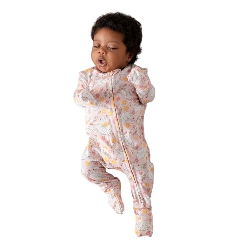 Image of Posh Peanut Convertible Baby Sleepers - Girls Footless Baby Pajamas with 2 Way Zipper for Easy Diaper Changes