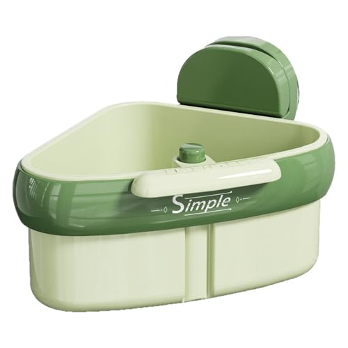 EUBSWA Scolapiatti per lavello, inserto per lavello con ventose, design moderno, scolapasta da cucina per piatti e verdure, supporto salvaspazio (verde)