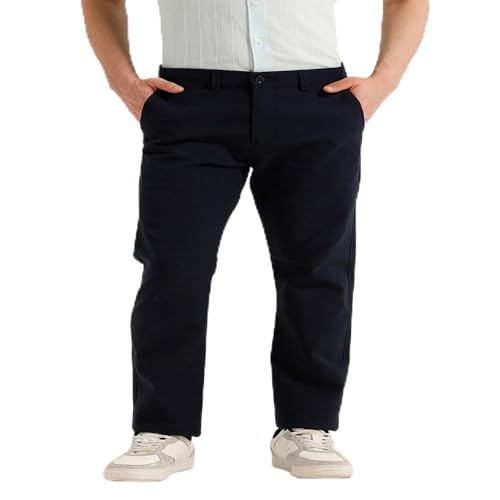 Image of BASICS Premium Cotton Stretch Formal Trousers for Men | Office Pants