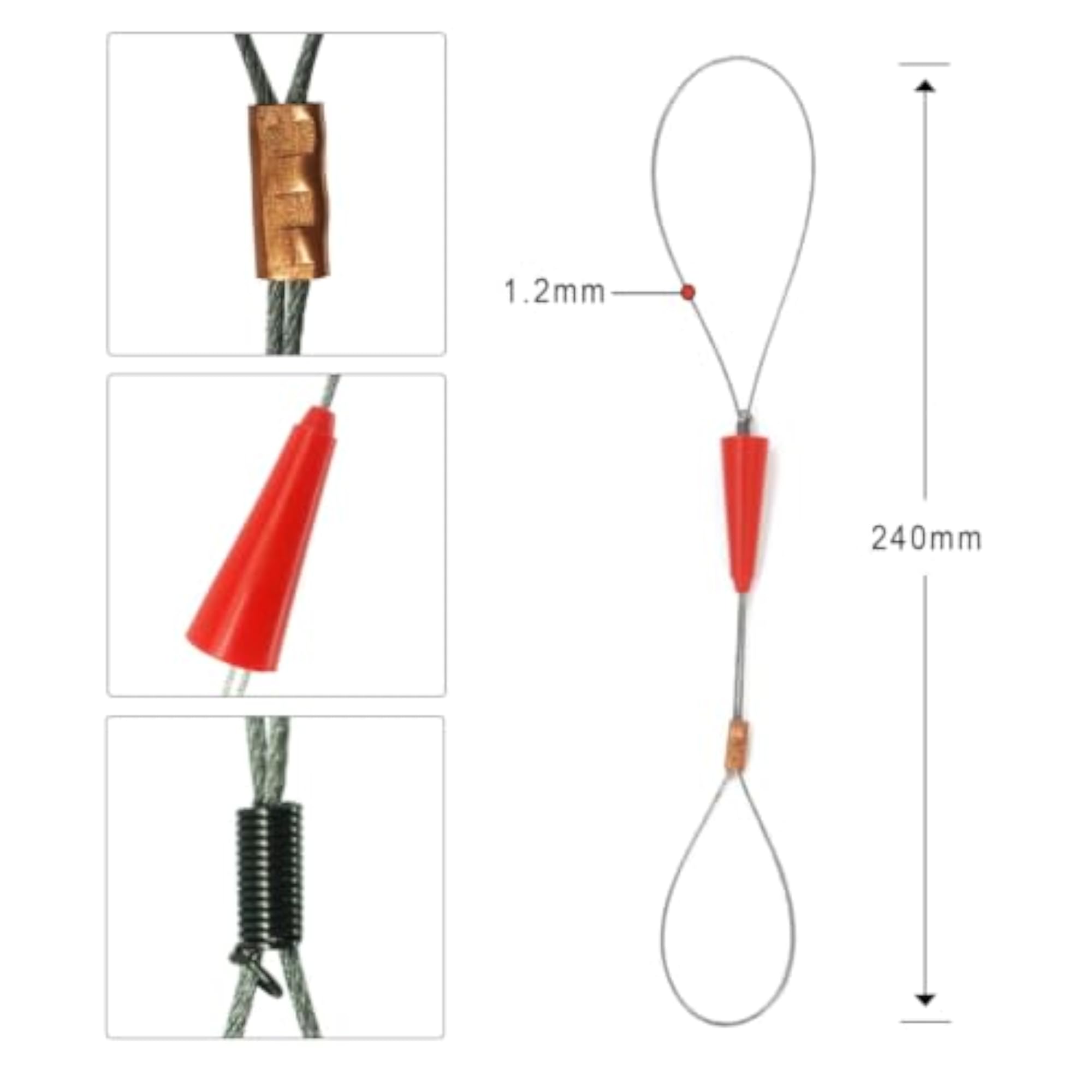 50ft Fish Tape Cable Puller Kit, Electrical Cable Guide