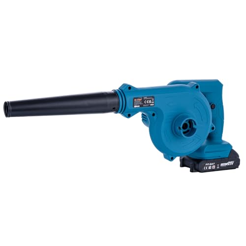 KATSU FIT-Bat 21V Soplador a Batería con 1.5 Ah Batería y Cargador, Soplador de Hojas de Polvo de Aire Inalámbrico para Jardín Hogar Cuidado Césped (Budget)