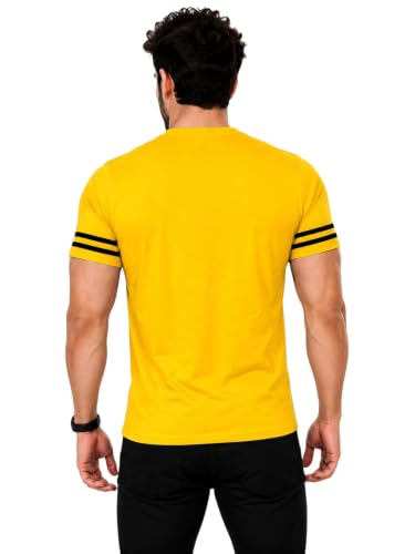 Image of Geum Men's Solid Half Sleeve V-Neck T-Shirt | Soft & Breathable Fabric | Regular Fit | Casual Everyday T-Shirt